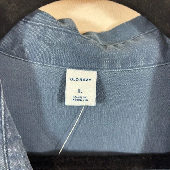 Brand new with Tags Ladies‎ Old Navy Relaxed Tencel® Shirt Blue Size XL - Picture 11 of 15